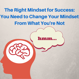 The right mindset for success, mindset for success, success mindset, your mindset, what you focus on, vision, your vision, what you're not