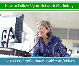 How to follow up in network marketing