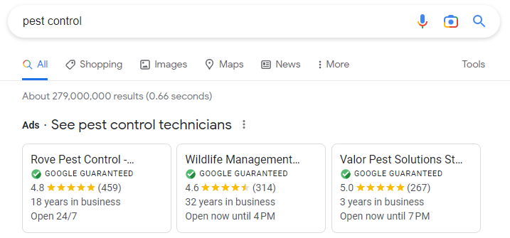 Use Google Local Service Ads For Pest Control Companies